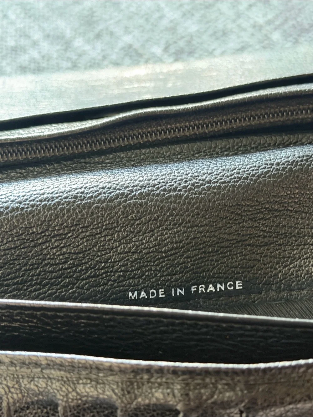 CHANEL Black Long Wallet Silver CC Logo